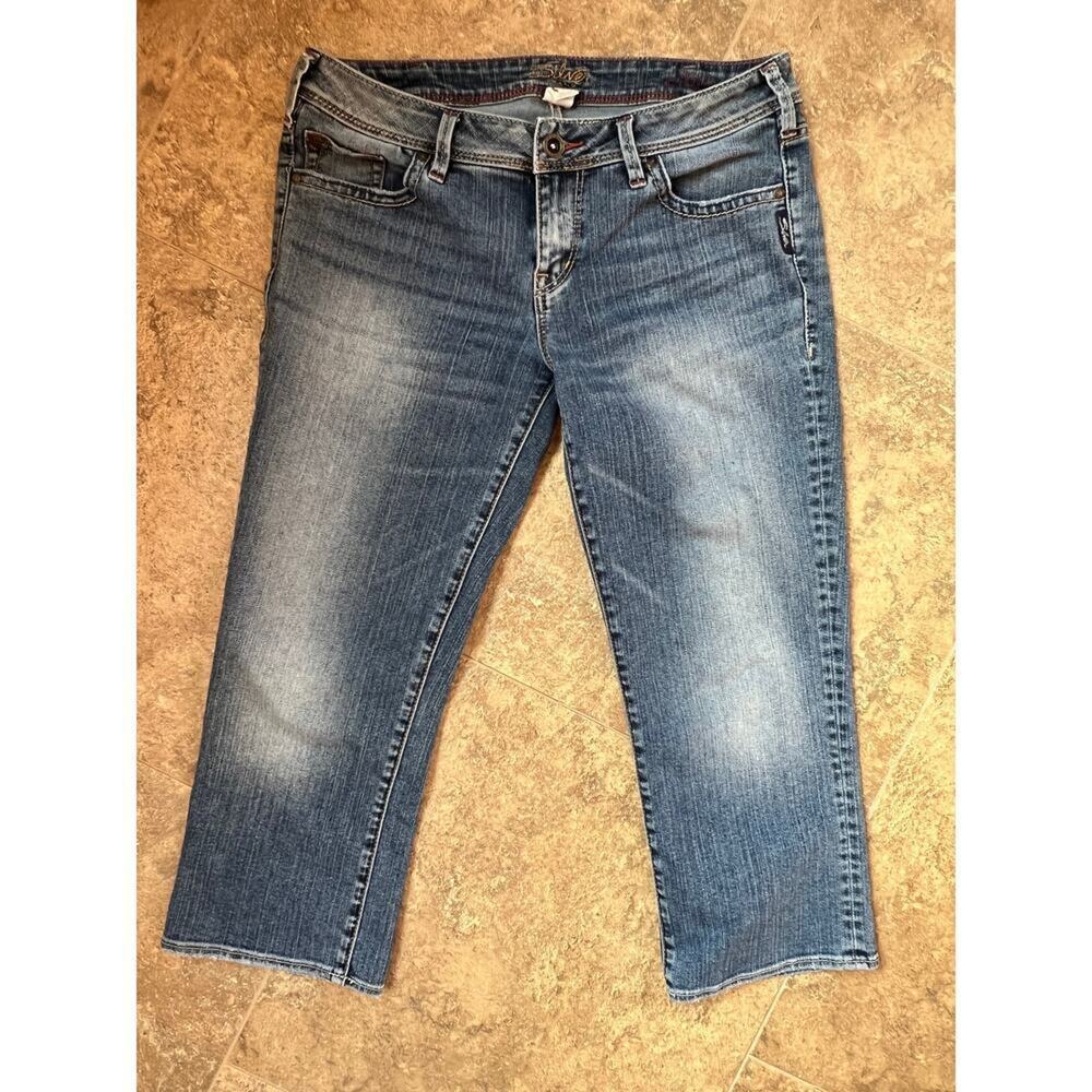 Silver Aiko Capri stretch denim jeans, women's size 31